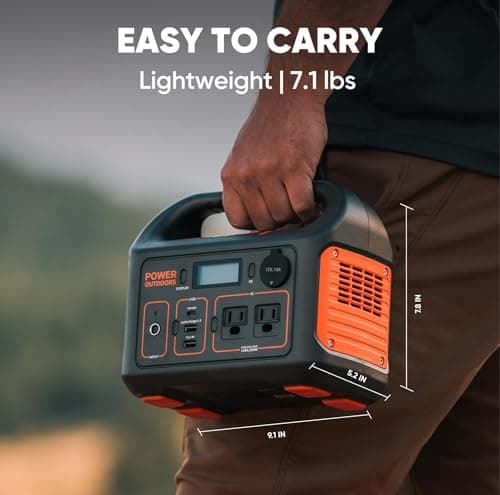 Jackery Solar Generator 300, 293Wh Backup Lithium Battery with 1XSolar Panel SolarSaga 100W, 110V/300W Pure Sine Wave AC Outlet for RV Outdoors Camping Travel Blackout