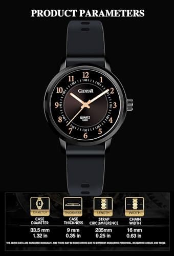 GEDIYAR Waterproof Rose Gold Watches for Women Ladies Easy Reader Quartz Analog Watches for Nurse Medical Professionals Students Women