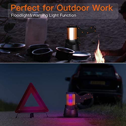 BUYSIGHT BUYSIGHT Rechargeable Spotlight,Spot Lights Hand held High lumens Large Flashlight Handheld Spotlight Lightweight and Super Bright Flashlight (Aluminium_Alloy Golden)