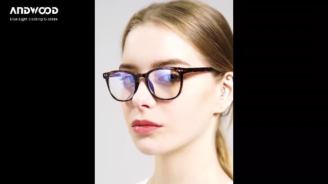 ANDWOOD Blue Light Blocking Glasses Women Men Computer Small Face Clear Bluelight Blocker Eyeglasses Frame