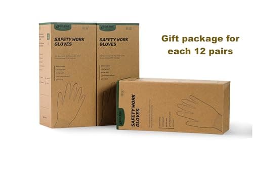 Safety Work Gloves for Men PU Coated 12 Pairs Bulk Pack,Hi-Vis Yellow Seamless Knit Glove with thin Polyurethane Coated Smooth Grip on Palm & Fingers, Ideal for General Duty Work (Large)