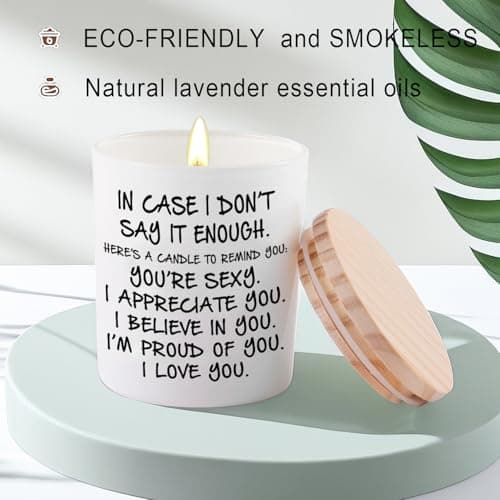 BFJLIFE Candles Gifts for Her Funny Novelty Unique Valentines Mothers Day Anniversary Birthday Christmas Gifts for Girlfriend Wife Stocking Stuffers Lavender Scented Soy Candle