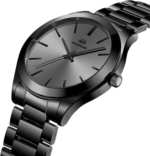 LN LENQIN Mens Watches Waterproof Stainless Steel Watch for Men Analog Quartz Fashion Business Designer Wristwatch
