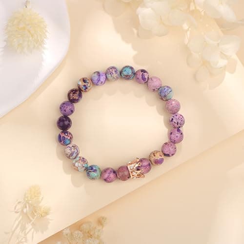 JoycuFF Woman Birthday Gifts Idea Friendship Gifts For Women Best Friends Besties Aunt Female Mom Daughter Granddaughter Gf Anniversary Christmas Graduation Healing Stone Crown Gifts For Her