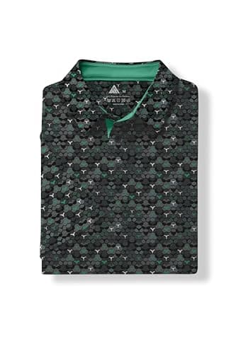 ZITY Men's Golf Shirts Short Sleeve Moisture Wicking Performance Print Patterns Casual Collared Golf Polo Shirt for Men
