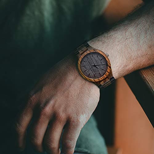 kullder Personalized Engraved Watch for Best Man Groomsmen Gifts for Wedding Mens Custom Wooden Watches for Men Personalized Groomsmen Husband Dad Father Gifts Ideas