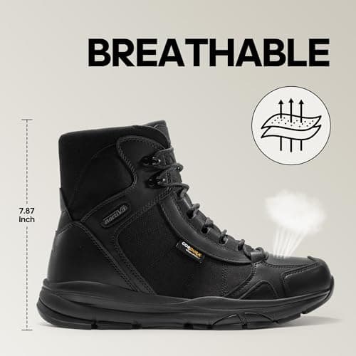 NORTIV 8 Men's Lightweight Military Tactical Work Boots Outdoor Hiking Motorcycle Combat Boots