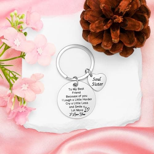 Best Friend Birthday Gifts for Women Friendship Gifts for Women Friends Unique Bestfriend Birthday Gift for Woman Bestfriend gift Ideas for Bestie BFF Soul Sister - Mug, Keychain, Candle, Bracelet