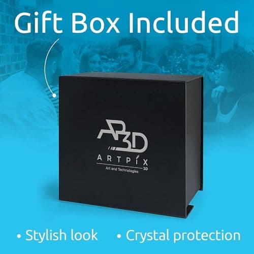 ArtPix 3D Crystal Photo, Personalized Gifts for Women, Wife, Her, Him, Men, Husband, Grandma, Great Customized Gift With Your Own Photo, Custom Glass 3D Laser Etched Picture Wedding