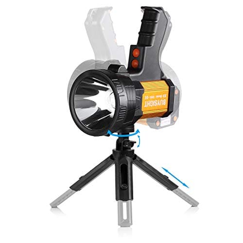 BUYSIGHT BUYSIGHT Rechargeable Spotlight,Spot Lights Hand held High lumens Large Flashlight Handheld Spotlight Lightweight and Super Bright Flashlight (Aluminium_Alloy Golden)