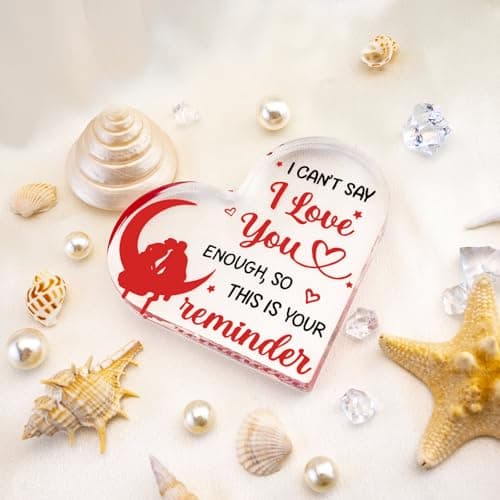 I Love You Gifts for Her Him Valentines Day Gifts for Girlfriend Wife Long Distance Relationship Gift for Gf Girlfriend Sweet Day Valentine Gift for Boyfriend Husband Loving Acrylic Sign
