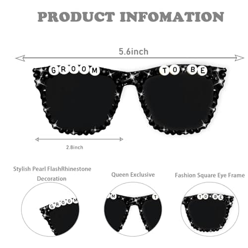 Bachelor Party Groom Sunglasses for Man, Wedding Groom To Be Glasses for Bachelor Party Beach Wedding Groom To Be Party Gift