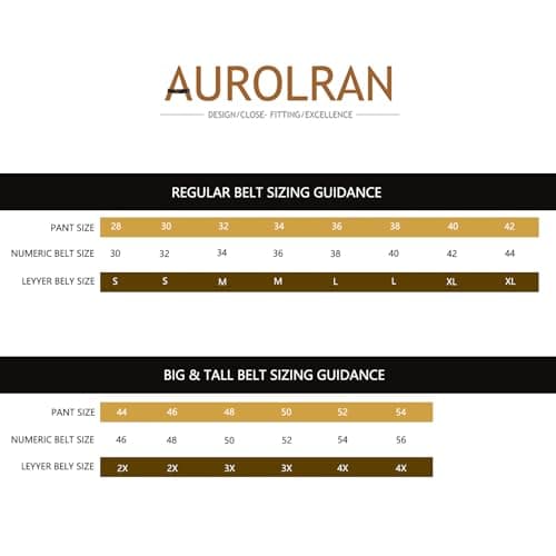 Aurolran Men&Womens Leather Dress Belt Business Automatic Buckle Belt Color-Black Silver Gold