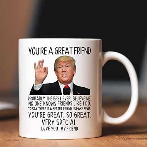 Aurahouse You're A Great Friend 11 Oz Coffee Mug, Christmas Gifts for Friends Men Women, Birthday Gifts for Best Friend, Funny Father's Day Gift Friends Present Ceramic Cup