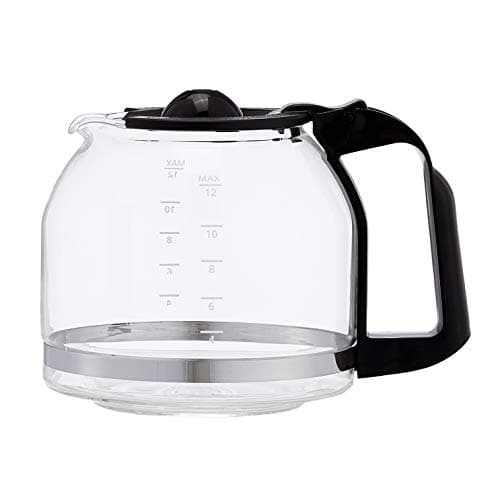 Amazon Basics Coffee Makers, 12-Cup Coffee Machines with Reusable Filter, Coffee Pots, Black & Stainless Steel
