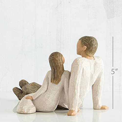 Willow Tree Father and Daughter, Celebrating Loving Bond Between Fathers and Daughters, Grandfathers and Granddaughters, Works Well in Family Groupings, Sculpted Hand-Painted Figure