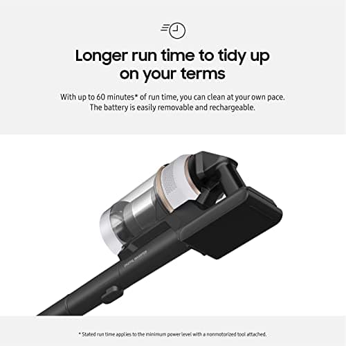 Samsung BESPOKE Jet Cordless Stick Vacuum Cleaner w/ Clean Station, Powerful Multi-Surface Floor Cleaning for Carpet, Hardwood, Tile, 5-Layer Filter, Lightweight, VS20A9580VB/AA, 2023, Midnight Blue