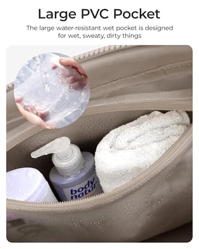 BAGSMART Gym Bag for Women, Duffle Bag for Travel with Wet Pocket, Lightweight Carry on Weekender Duffel, Water Resistant