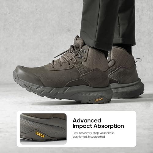 NORTIV 8 Men's Waterproof Military Tactical Work Boots Leather Motorcycle Combat Lightweight Non-Slip Hiking Boots for Men Defender