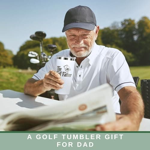 Golf Gifts for Dad - Fathers Day Golf Gifts for Men, Dad, Husband - Funny Golfer Gift - Golfer Ideas for Men, Golfers - Fathers Day Gift - 20 Oz Stainless Steel Tumbler