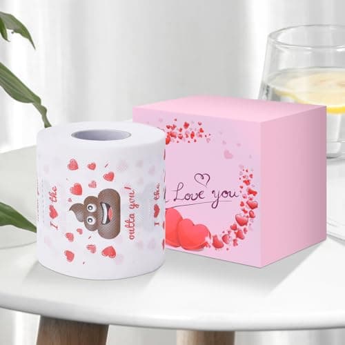 Valentines Day Gifts for Him/Her, Romantic Novelty Gifts Toilet Paper, Funny Gag Gifts for Adults Men Women Boyfriend Girlfriend, Valentines Day Decor for Party Supplies Christmas Stocking Stuffers