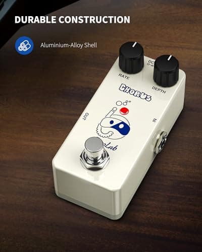 Pogolab Chorus Pedal, Chorus Guitar Pedal, Mini Analog Chorus Pedal, DC 9V, True Bypass for Electric Guitar