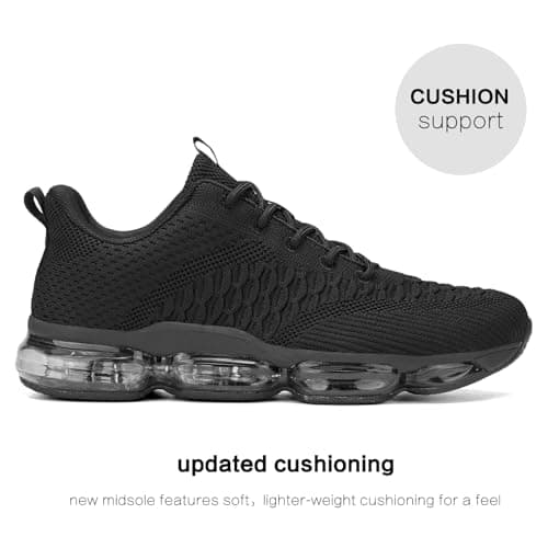 Socviis Men's Air Cushion Running Shoes Breathable Tennis Fashion Sneakers Non Slip Workout Casual Sport Shoes Gym Training Comfortable Walking Shoes