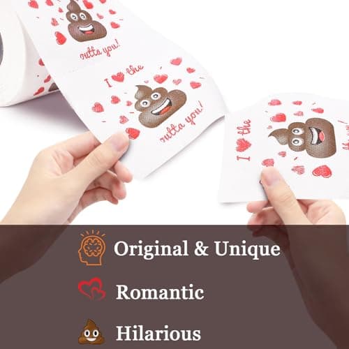 Valentines Day Gifts for Him/Her, Romantic Novelty Gifts Toilet Paper, Funny Gag Gifts for Adults Men Women Boyfriend Girlfriend, Valentines Day Decor for Party Supplies Christmas Stocking Stuffers