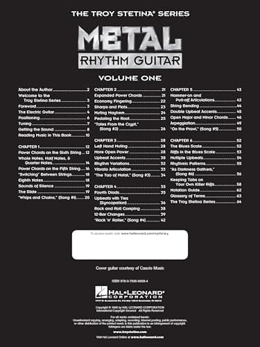 Metal Rhythm Guitar Vol. 1 Troy Stetina | Heavy Metal Guitar Method with Tabs and Online Audio | Rhythm Training for Beginners and Advanced Players | Electric Guitar Instructional Book 