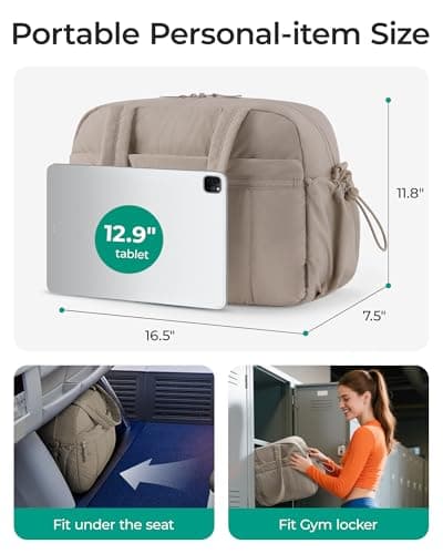 BAGSMART Gym Bag for Women, Duffle Bag for Travel with Wet Pocket, Lightweight Carry on Weekender Duffel, Water Resistant