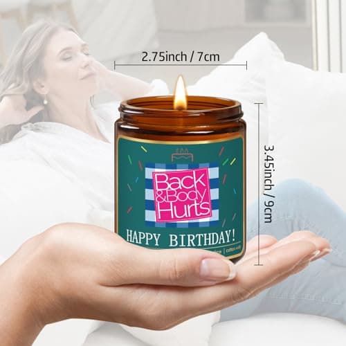UAREHIBY Happy Birthday Candle Gifts for Women,Unique Best Friend Birthday Gifts for Her,Sister,Funny Birthday Gifts for Men,Mom,Dad,Bestie Present,16 18 21 30 40 50 60 Bithday Gifts, Brown