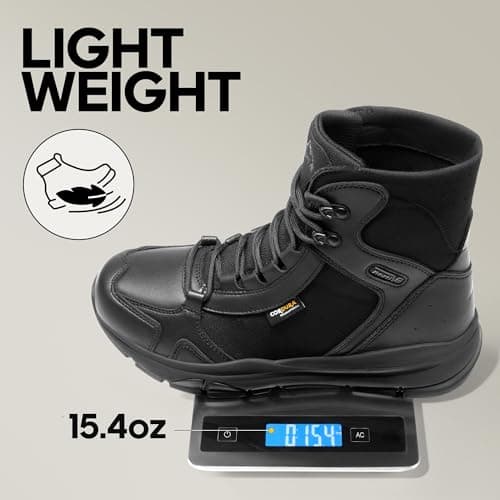 NORTIV 8 Men's Lightweight Military Tactical Work Boots Outdoor Hiking Motorcycle Combat Boots