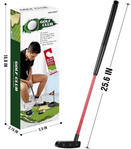 Toilet Golf Game-Practice Mini Golf in Any Restroom/Bathroom - Great Toilet Time - Dad Gifts, Funny Gifts for Dad, Funny White Elephant Gifts, Gag Gifts for Husband, Boyfriend, Men.