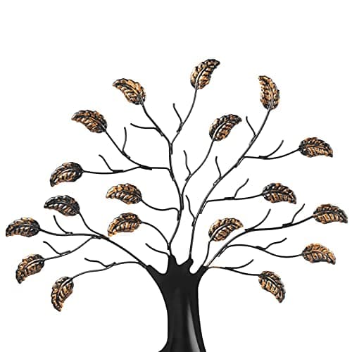 Americanflat Family Tree Picture Frame - Includes 6 Hanging 2x3 Picture Frames - Adjustable Ribbon Tassels - Ideal as Mother’s Day Gifts, Birthday Gifts, or Christmas Decor - Black and Bronze