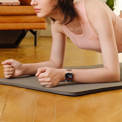 iiteeology Lightweight Stainless Steel Band Designed for Apple Watch Series 1-11, 42mm, 41mm, 40mm, 38mm, SE2&SE3, Replacement iWatch Bands for Women, Rose Gold