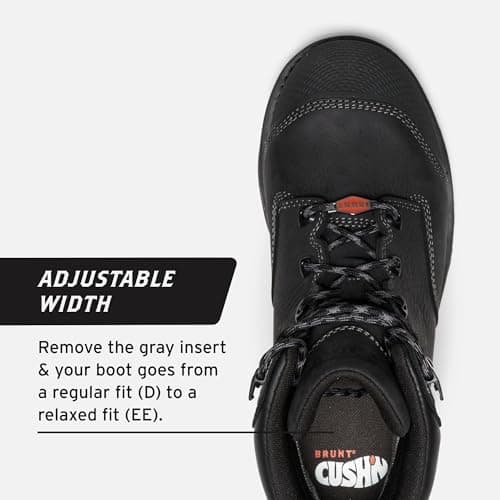 BRUNT Mulder Welted (Comp Toe) - 6" Waterproof Safety Toe Work Boot - Goodyear Welt Construction - EH & ESR Rated - Oil & Slip Resistant - 90-Degree Heel - Adjustable Width System