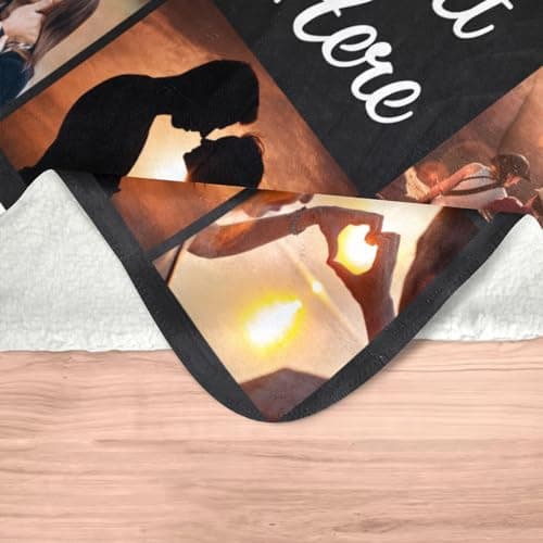 Custom Blanket with Photos Personalized Blankets Customized Blankets and Thows Customizable Blanket Picture Blankets Customize for Valentines Day Gifts Birthday for Her Him Girlfriend Boyfriend Wife