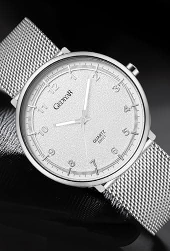GEDIYAR Mens Minimalist Watches with Slim Case Ultra Thin Waterproof Fashion Sports Analog Quartz Simple Wrist Watch for Men