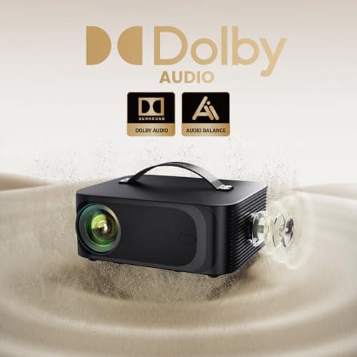 [1200 ANSI/Auto Focus/Built-in APPs] Outdoor-Projector-4K with Wifi6 and Bluetooth, Smart TV OS & DoIby, Portable Projector with Netflix/YouTube/PrimeVideo, ONOAYO 1080P Proyector with 300 ''Display
