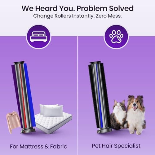 IRONSPIRE Bed Vacuum Cleaner, Mattress Vacuum with 2 Roller Brushes 253.7nm UV-C Light & Ultrasonic,145°F Heat, HEPA Filter, 18kPa Suction 650W Powerful Handheld Vacuums for Dust & Pet Hair(Corded)