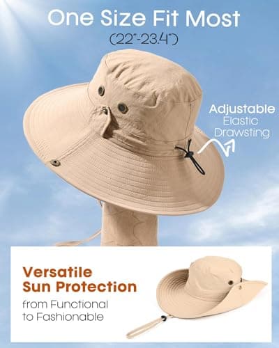 FURTALK Sun Hats for Men Fishing Hat UPF 80+ Foldable Wide Brim Outdoor Hiking Beach Summer Hats