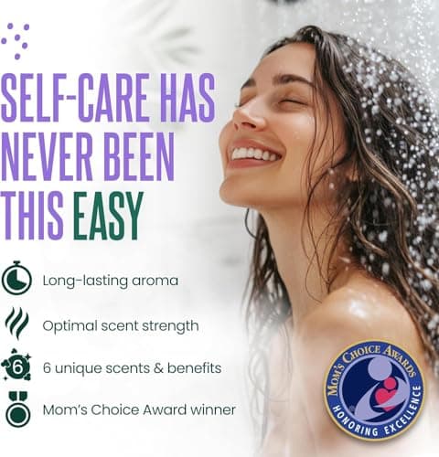 Cleverfy Shower Steamers Aromatherapy for Women and Men – Self-Care Shower Bombs for Stress Relief and Relaxation – 6 Tablets