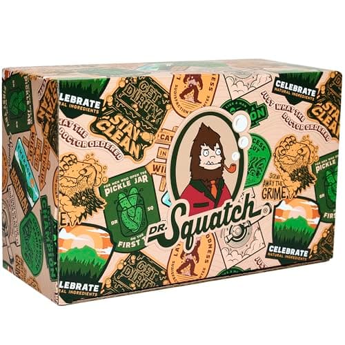 Dr. Squatch 2025 Holiday Bundle - Men's Natural 4 Soap and 4 Deodorant Gift Set - Cold Process Soap with No Harsh Chemicals + Odor-Squatching, Aluminum Free Deodorant