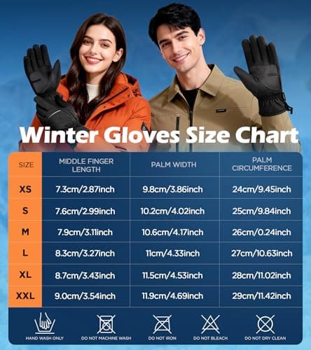 krosa Winter Gloves Men Women Made with 3M Insulation & Plush Lining, -15°F Windproof & Water-Resistant Snow Gloves for Cold Weather, Ski Glove with Reflective Strips & Touchscreen Fingers for Running