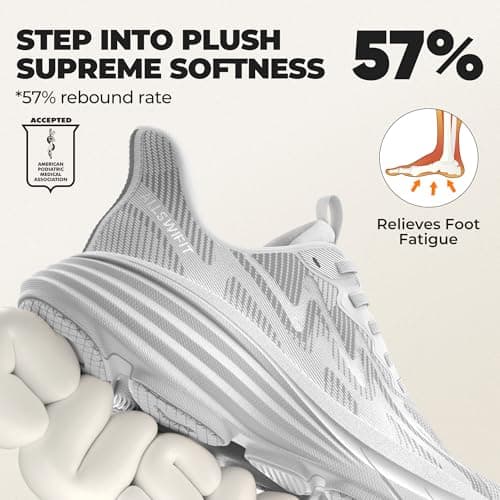 ALLSWIFIT Women's Slip On Walking Shoes Hands-Free Cushion Running Tennis SwiftPlush Non-Slip Comfortable Workout Gym Athletic Fashion Sneakers