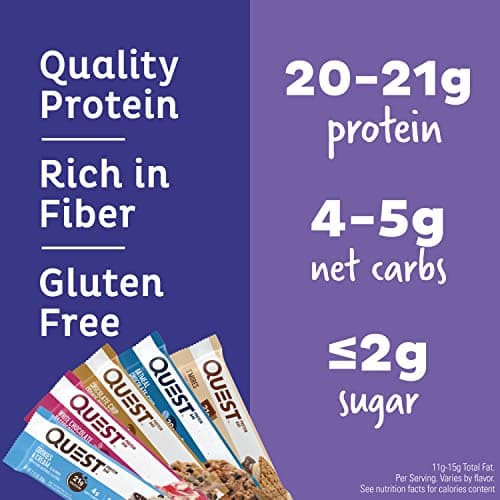 Quest Nutrition Ultimate Variety Pack Protein Bars, High Protein, Low Carb, Gluten Free, Keto Friendly, 12 Count