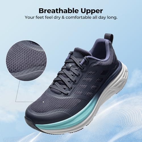 NORTIV 8 Women's Walking Shoes Cushion Running Tennis Shoes ActiveFloat Non-Slip Comfortable Breathable Workout Gym Sports Athletic Fashion Sneakers