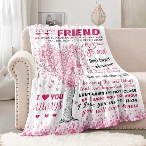 Best Friend Bestie Gifts for Women - Best Friend Birthday Gifts - Friendship Presents for Women - Long Distance BFF Presents - BFF Christmas Mothers Day Valentines Day Blanket 50"X60"