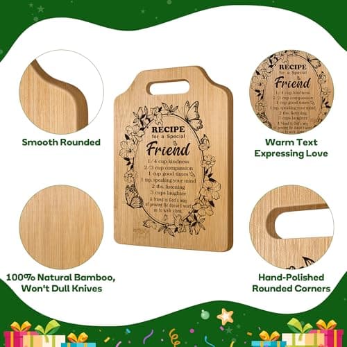 Best Friend Birthday Gifts for Women Men, Christmas Decorations for Bestie BFF Sister, Friendship Gifts for Women Friends Her Him Female Male Boys Girls, Funny Best Friend Cutting Board Gifts Ideas