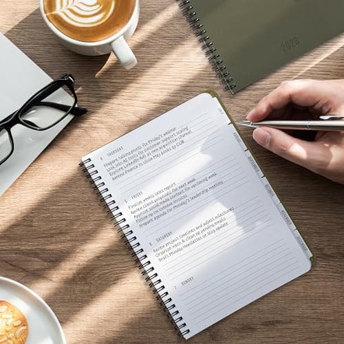 Durable 2026 Daily Planner - 7" x 10" Daily Planner with Weekly & Monthly Spreads for Easy Planning - Perfect Calendar Book for Women or Men To Organize All Appointments, Tasks and Boost Productivity